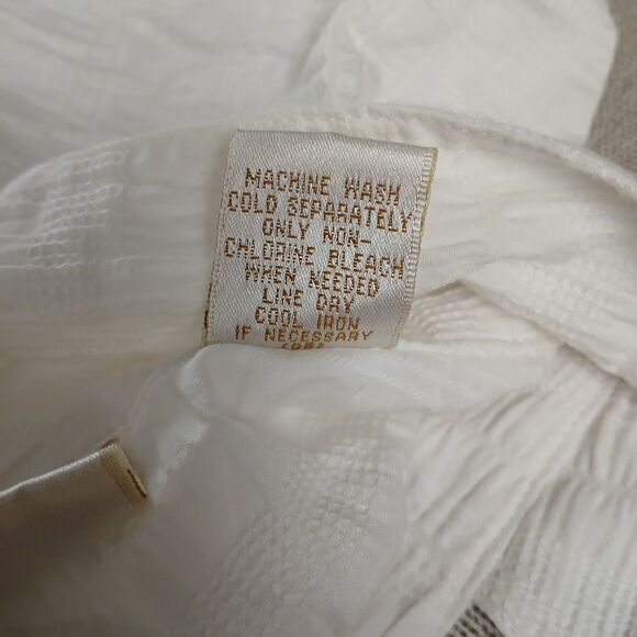 Baxter & Wells Women's P/L White Gauzy Button Up Collard Roll tab Sleeves Shirt - Picture 13 of 13